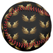 Balle De Softball Ange d'or sur arrière - plan noir (Devant gauche)