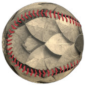 Balle De Softball Antique Golden Mandala Art Fleur texturée (Devant gauche)