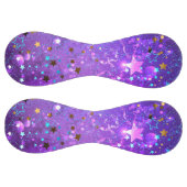 Balle De Softball Arrière - plan de feuille violet avec étoiles (Panneaux)