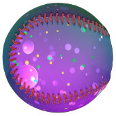 Balle De Softball Arrière - plan mardi Gras Festive violet (Devant gauche)