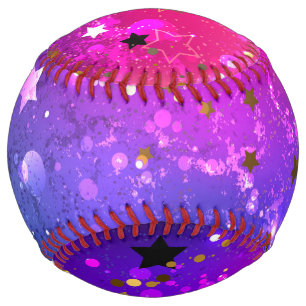 Balle De Softball Arrière - plan rose brillant
