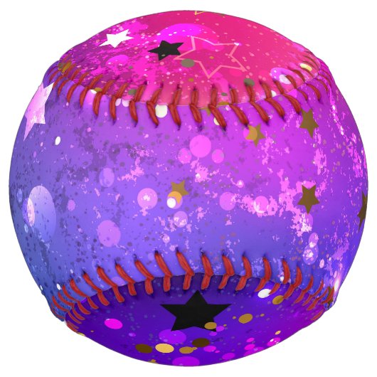 Balle De Softball Arrière - plan rose brillant (Devant)