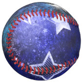 Balle De Softball Arrière - plan spatial avec étoiles (Devant gauche)