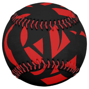 Balle De Softball Art contemporain Rouge / Noir