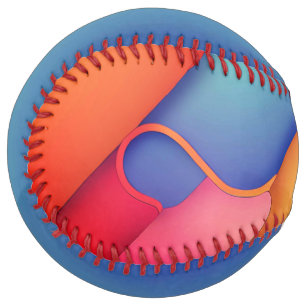 Balle De Softball Art moderne, Dplis de couleurs