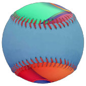 Balle De Softball Art moderne, Dplis de couleurs (Dos)