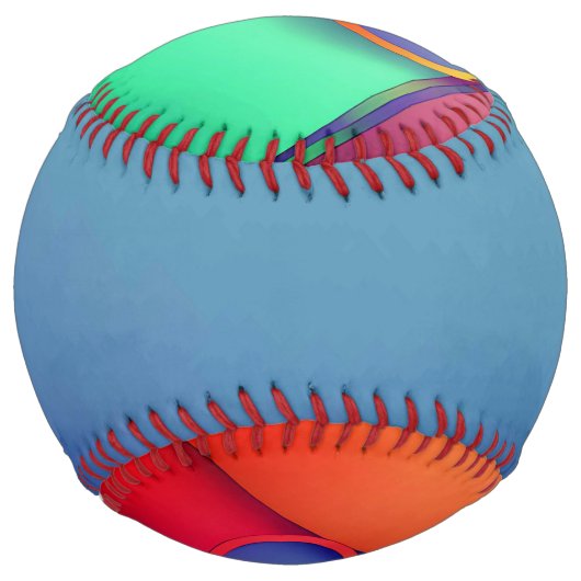 Balle De Softball Art moderne, Dplis de couleurs (Dos)