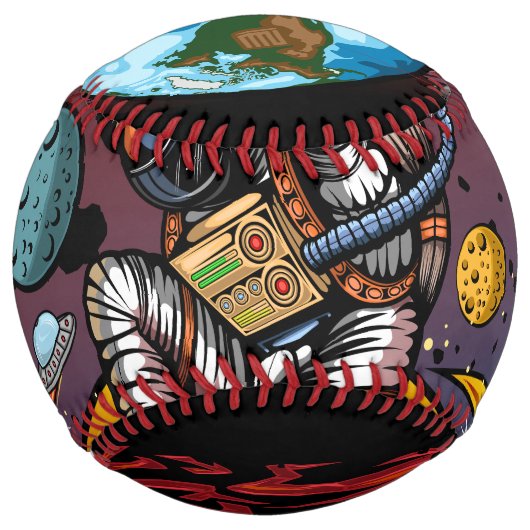 Balle De Softball Atlas Space Man (Devant)