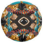 Balle de softball avec Bahamas Colors Design (Devant)