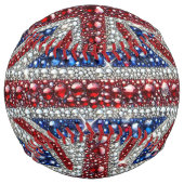 balle de softball avec British Colours Design (Devant)
