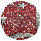 Balle de softball avec des couleurs turques Design (Dos)