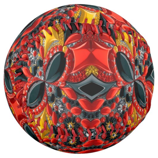 balle de softball avec design couleur Allemagne (Devant gauche)