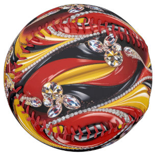 Balle de softball avec Design de couleurs belges