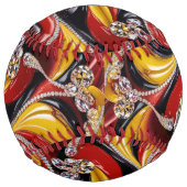 Balle de softball avec Design de couleurs belges (Dos)