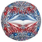 Balle de softball avec design de couleurs français (Devant)