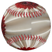 Balle de softball avec design de couleurs japanase (Devant)