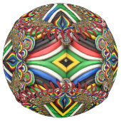 balle de softball avec design de couleurs sud-afri (Devant)