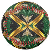 Balle de softball avec design Jamaïcain (Devant gauche)