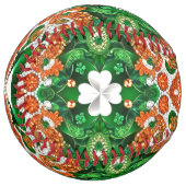 Balle de softball avec Irish Colors Design (Devant gauche)