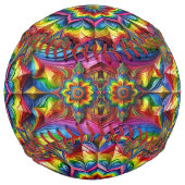 Balle de softball avec LGBTQ Couleurs Design (Dos)