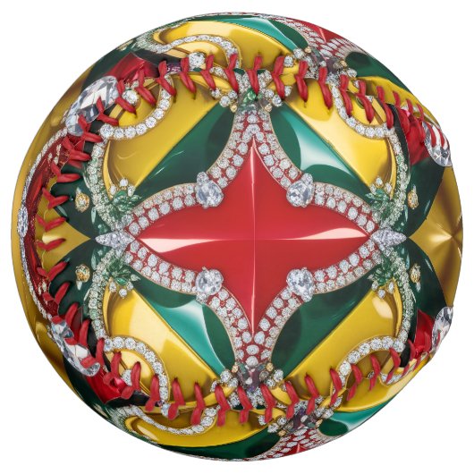 Balle de softball avec Los Angeles Colors Design (Devant gauche)