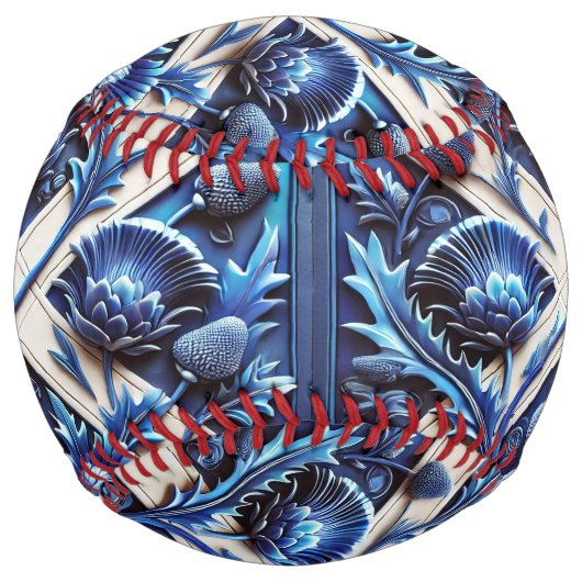 balle de softball avec Scottish Thistles Design (Devant)