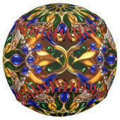 Balle De Softball Ball de softball avec brésil Couleurs Design (Devant)