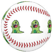 Balle De Softball Bande dessinée de dinosaure de bébé (Devant gauche)