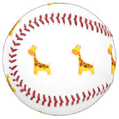 Balle De Softball Bande dessinée mignonne de girafe (Devant gauche)