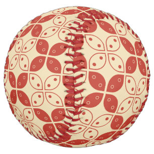 Balle De Softball Batik Kawung, motif indonésien, javanais, ethnique