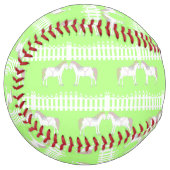 Balle De Softball Beau Chevaux Mariages blancs à motifs (Devant gauche)
