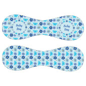 Balle De Softball Bébé bleu Papillons et fleurs personnalisés (Panneaux)