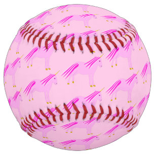 Balle De Softball Bébé rose jolie fille Unicorn Motif