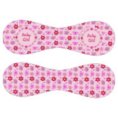 Balle De Softball Bébé rose Papillons et fleurs personnalisés (Panneaux)