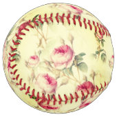 Balle De Softball Belle florale Vintage (Devant gauche)