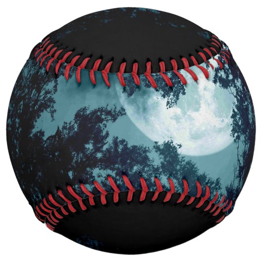 Balle De Softball Belle Lune qui coule avec les arbres (Dos)