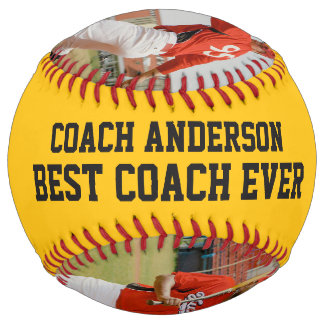 Balle De Softball Best Coach Ever Sports Modern Photo Unique Team