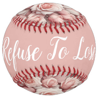 Balle De Softball Better in Pink Roses (personalize)