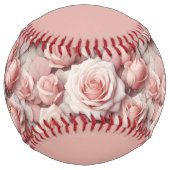 Balle De Softball Better in Pink Roses (personalize) (Devant)