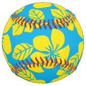 BALLE DE SOFTBALL BIKINI ROSE (BLEU/JAUNE) (Dos)