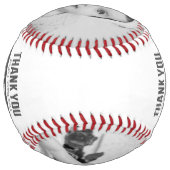 Balle De Softball Blanc noir personnalisé par fête des pères unique (Dos)