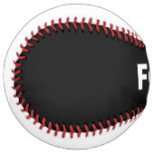 Balle De Softball Blanc pâle sur softball noir (Devant gauche)
