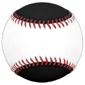 Balle De Softball Blanc pâle sur softball noir (Dos)