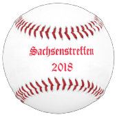 Balle De Softball Blason et Texte (Dos)