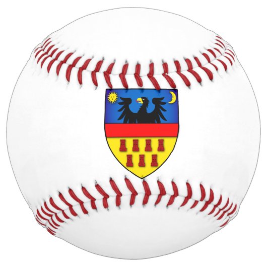 Balle De Softball Blason et Texte (Devant)