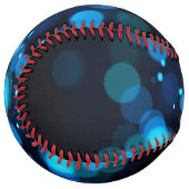 Balle De Softball Bleu brillant Bokeh Abstrait (Devant gauche)