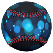 Balle De Softball Bleu brillant Bokeh Abstrait (Dos)