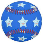 Balle De Softball Bleu Clair Celebration Star Softball (Dos)