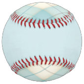 Balle De Softball Bleu Plaid Baseball Custom Monogramme fille's Joli (Dos)