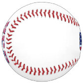 Balle De Softball Bleu rouge (Devant gauche)